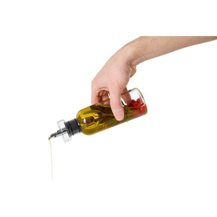 AromaPour Oil or Vinegar Dispenser with Wooden Saucer - 300ml