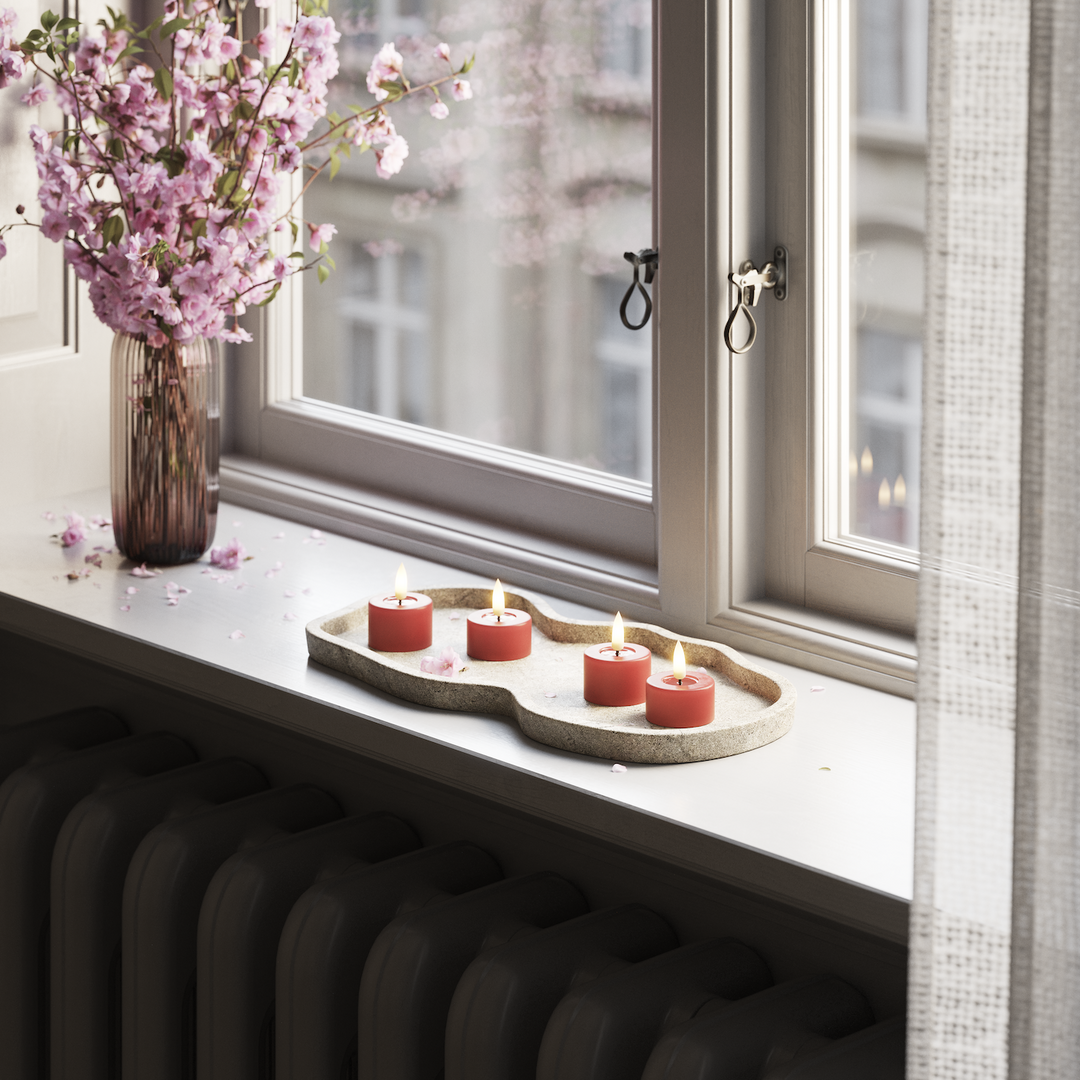 Flameless LED Bordeaux Set of 2 Tealights