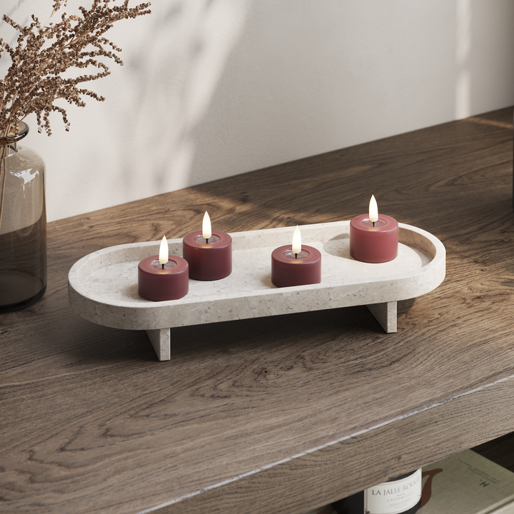 Flameless LED Bourgogne Set of 2 Tealights