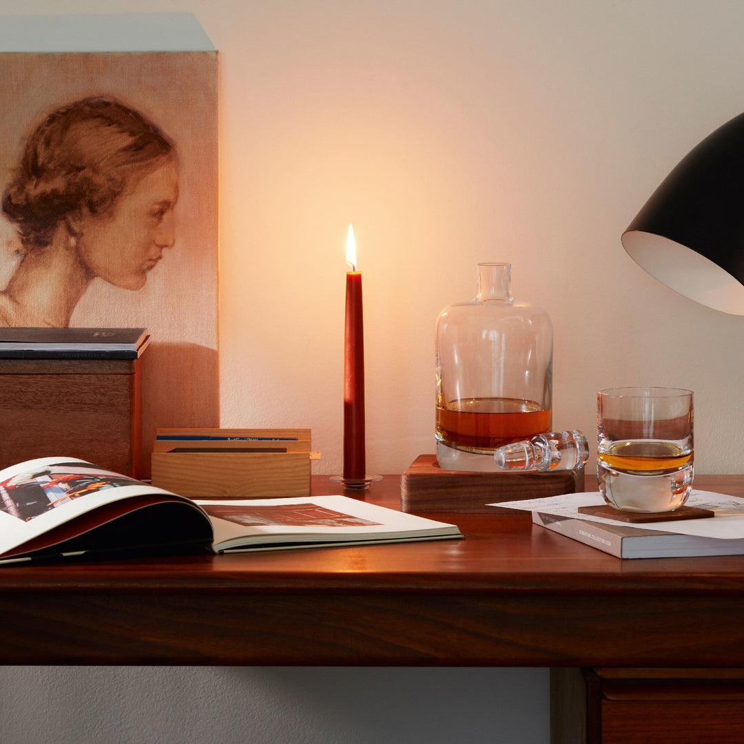 Whisky Islay Tumbler with Walnut Coaster Set of 2