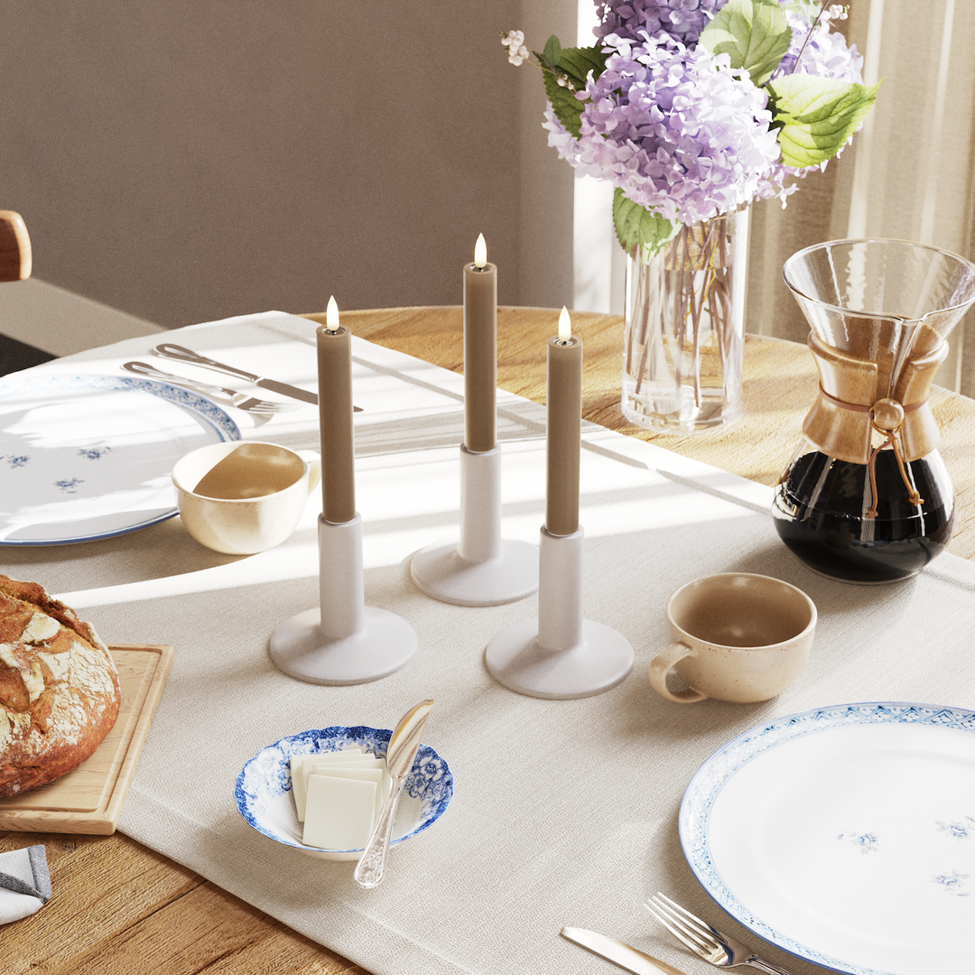 Flameless LED Caramel Wax Pillar Candle