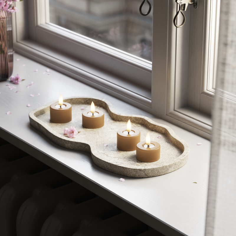 Flameless LED Caramel Set of 2 Tealights
