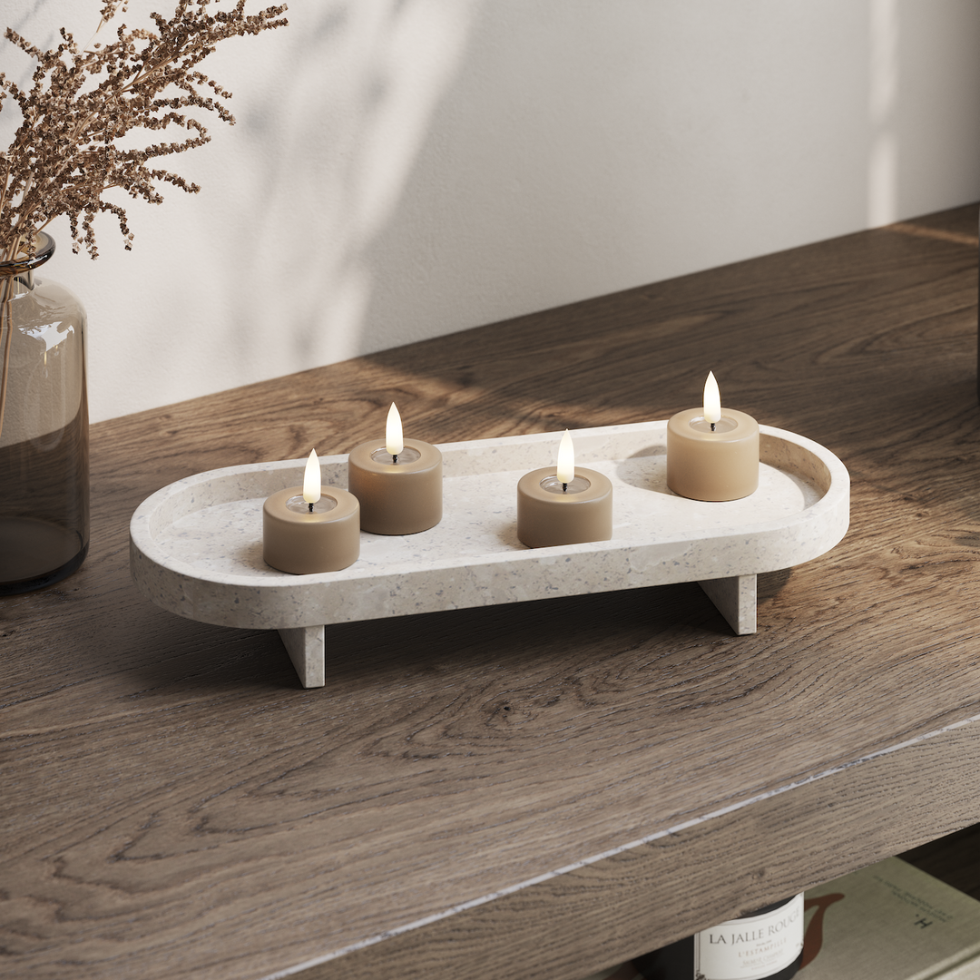 Flameless LED Caramel Set of 2 Tealights