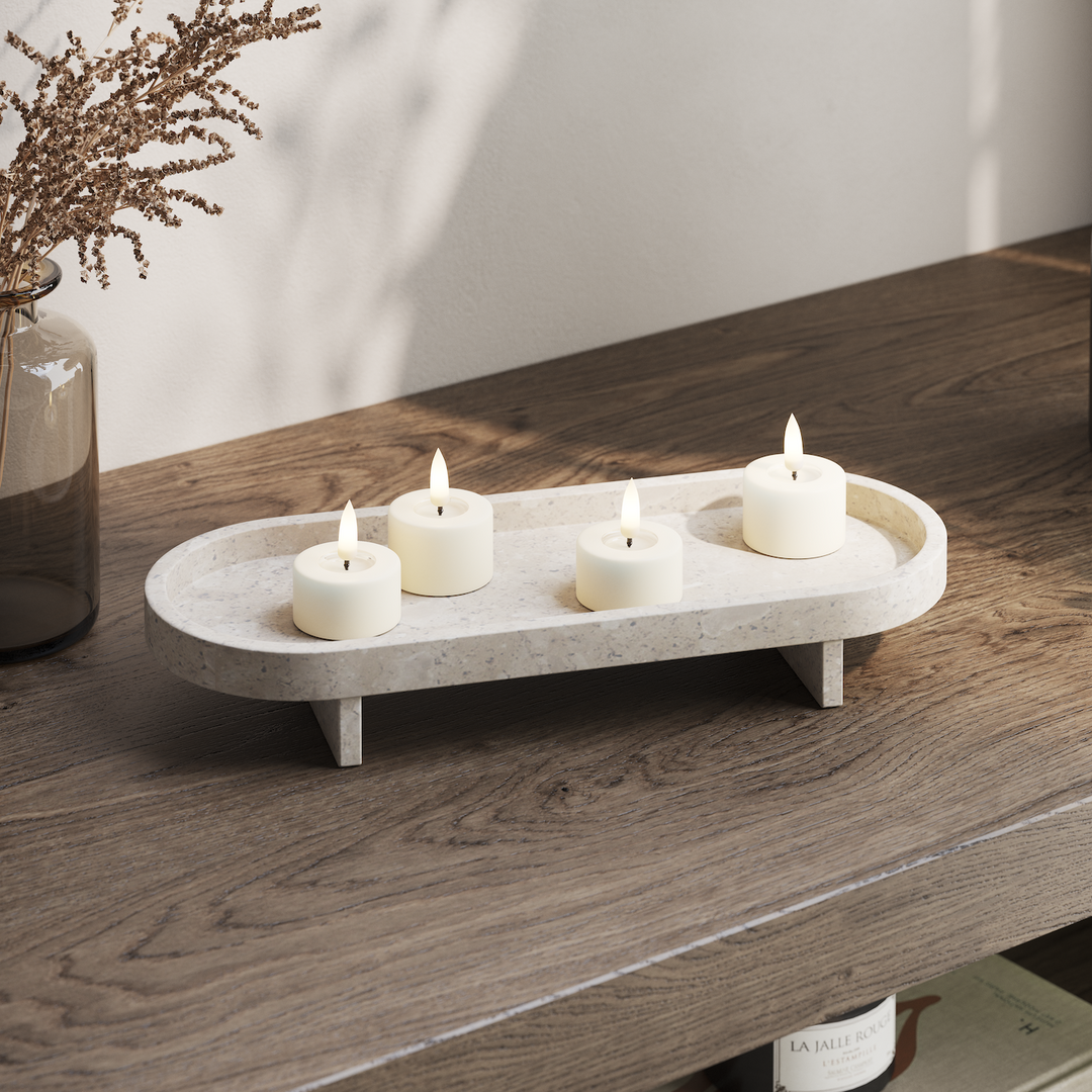 Flameless LED Cream Set of 4 Tealights