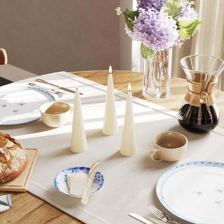 Flameless LED Cream Cone Candle