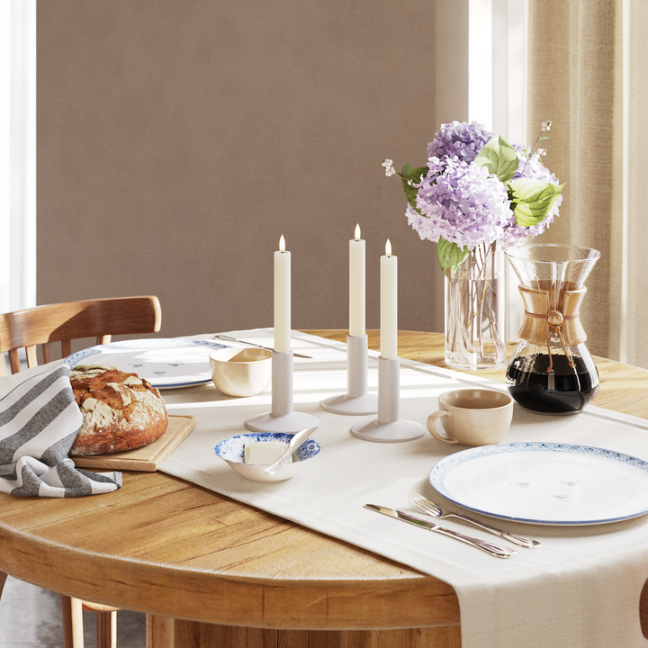 Flameless LED Cream Wax Pillar Candle