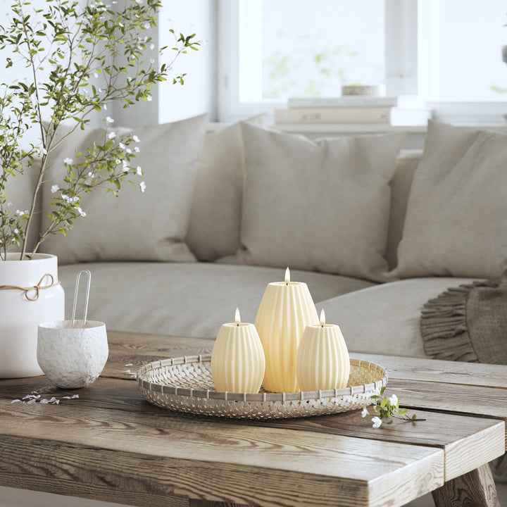 Flameless LED Stripe Candle