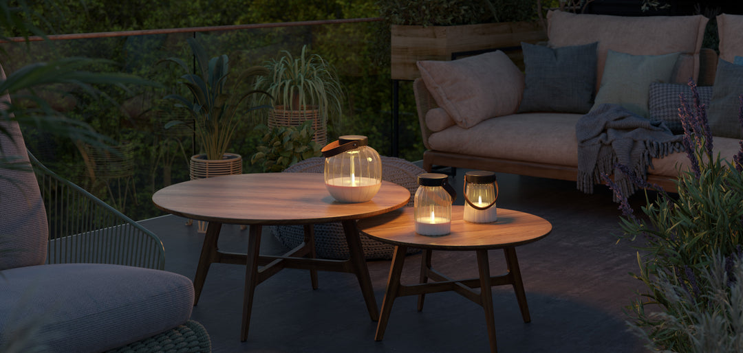 Solar Lantern with LED Wax Candle