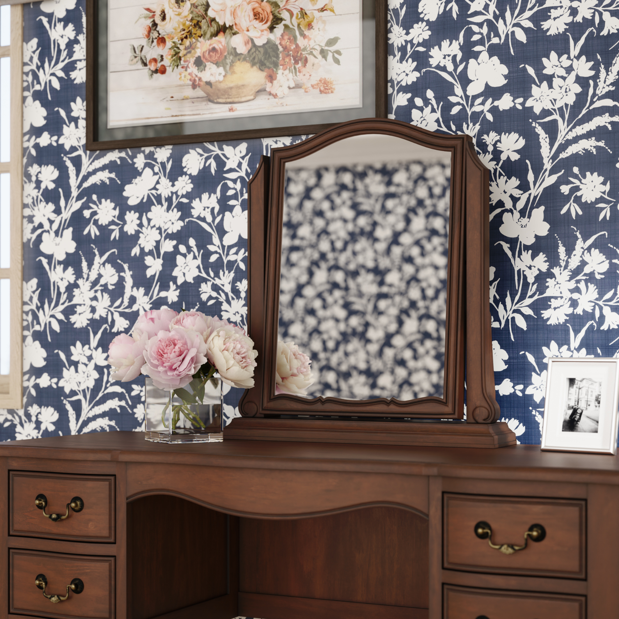 Montpellier Walnut Dressing Table Mirror