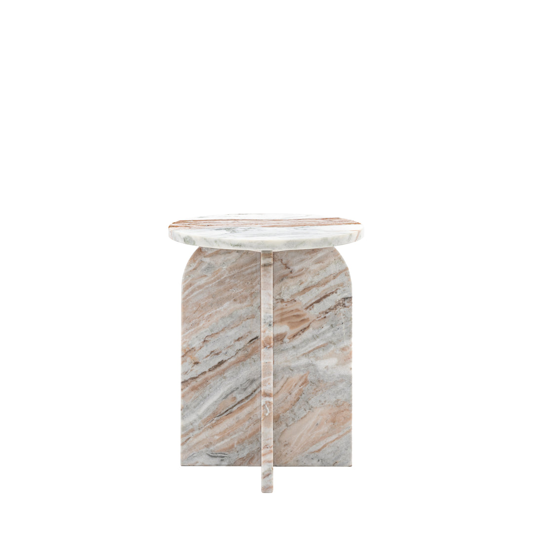 Amalfi Natural Marble Side Table