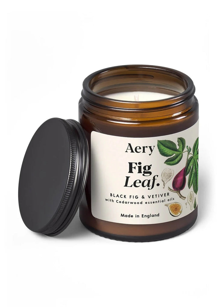 Fig Leaf Jar Candle - Black Fig, Vetiver & Cedarwood