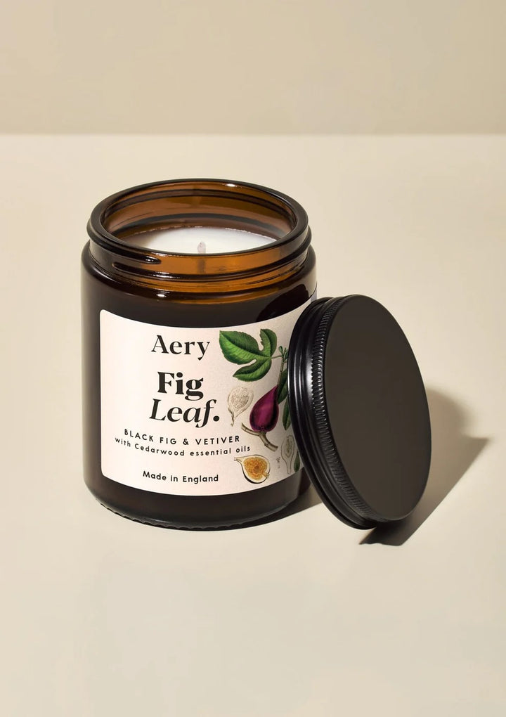 Fig Leaf Jar Candle - Black Fig, Vetiver & Cedarwood