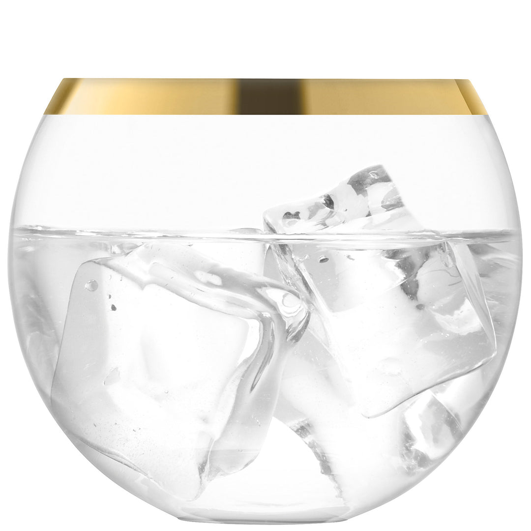 Luca Gold Rimmed Tumbler 330ml Set of 2