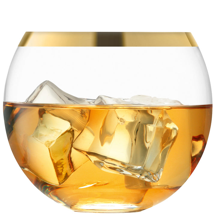 Luca Gold Rimmed Tumbler 330ml Set of 2