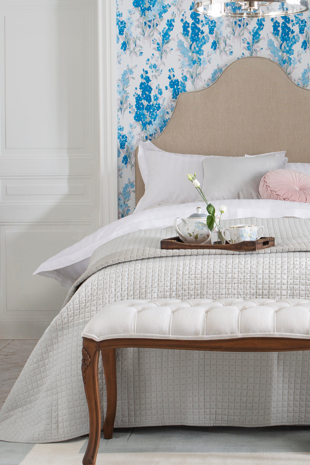 Montpellier Walnut Upholstered Bench