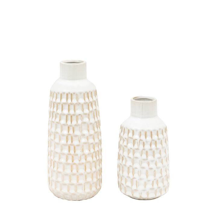 Home Reno Reactive Glaze Vase - Set of 2
