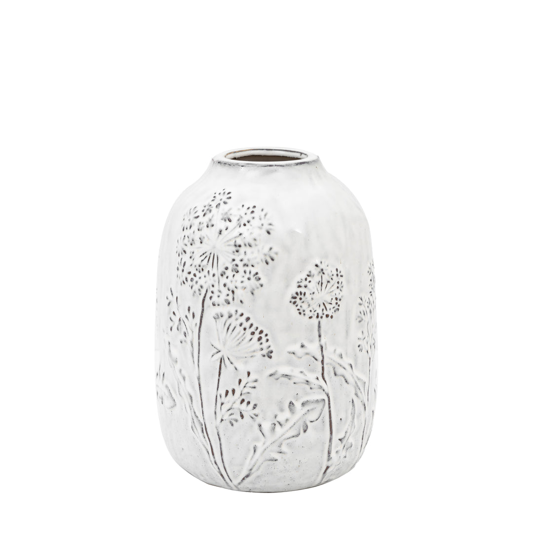 Meadow Embossed Ceramic Vase - Large
