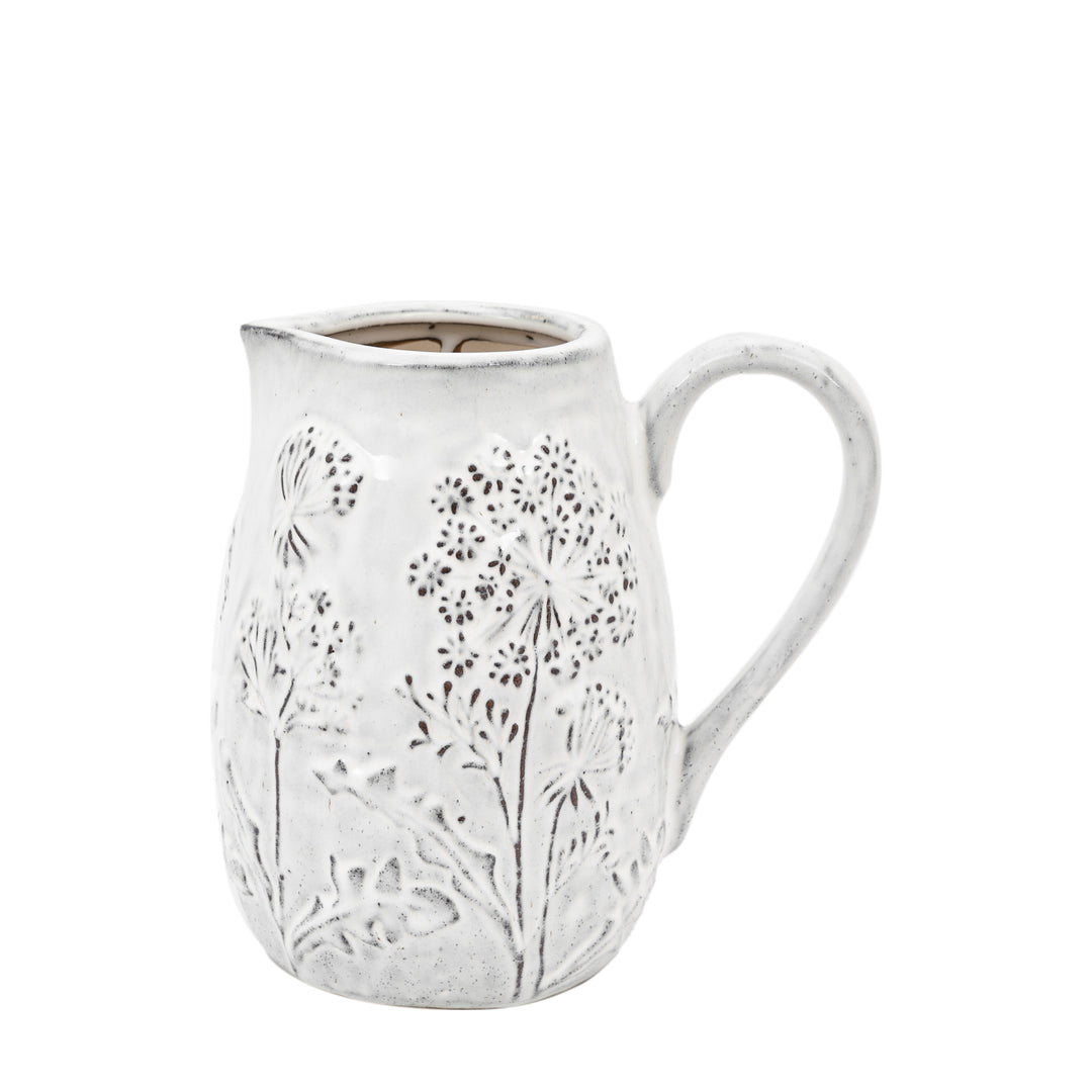 Meadow Embossed Ceramic Jug