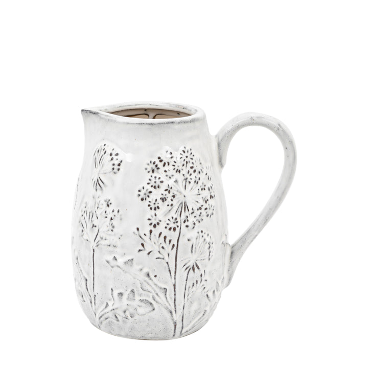 Meadow Embossed Ceramic Jug