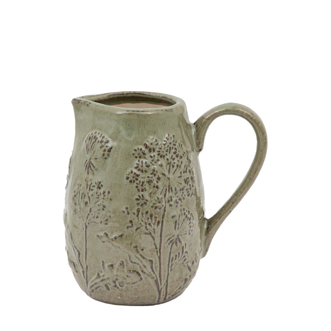 Meadow Embossed Ceramic Jug