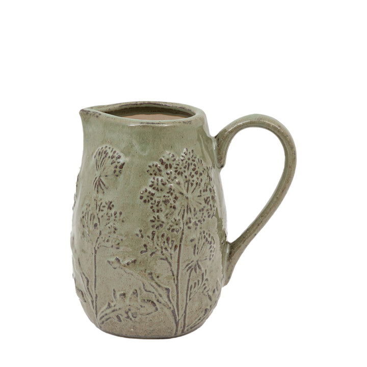 Meadow Embossed Ceramic Jug