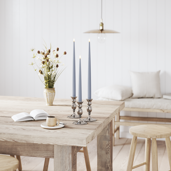 Flameless LED Candle Shiny Dinner Candle Set of 2