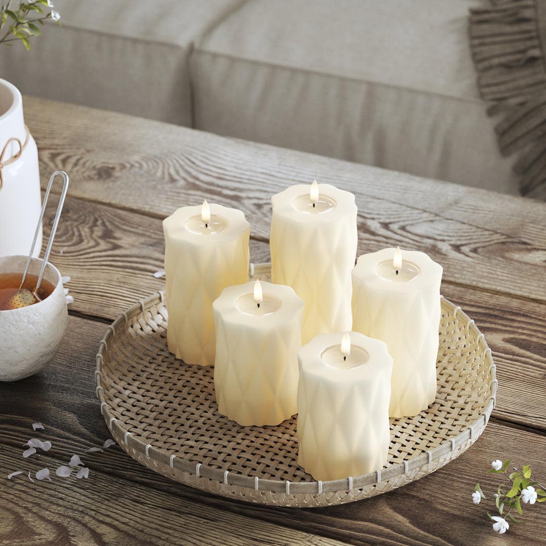 Flameless LED Harlequin Candle