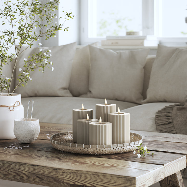 Flameless LED Solid Stripe Candle