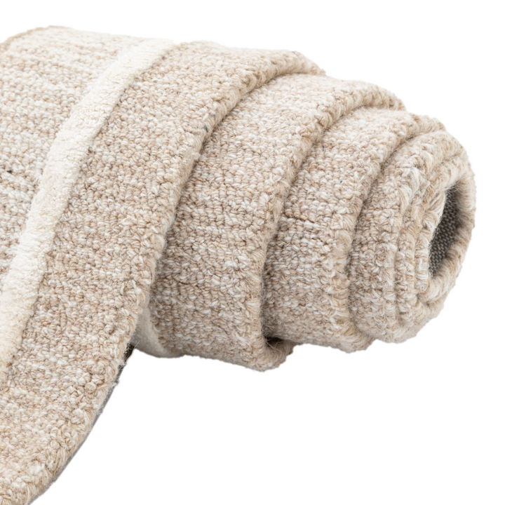 Ithaca Tonal Border Rug - Cream