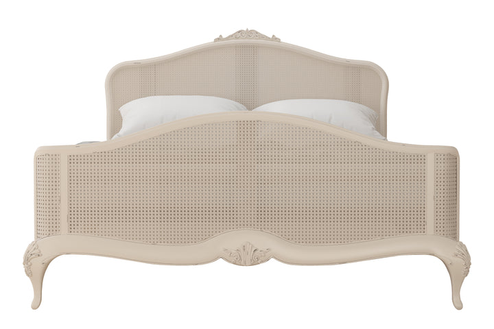 Ivory Rattan High End Bed Frame