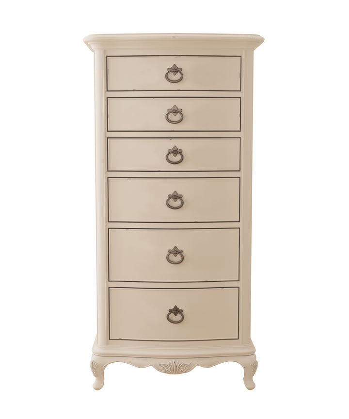 Ivory 6 Drawer Tall Boy