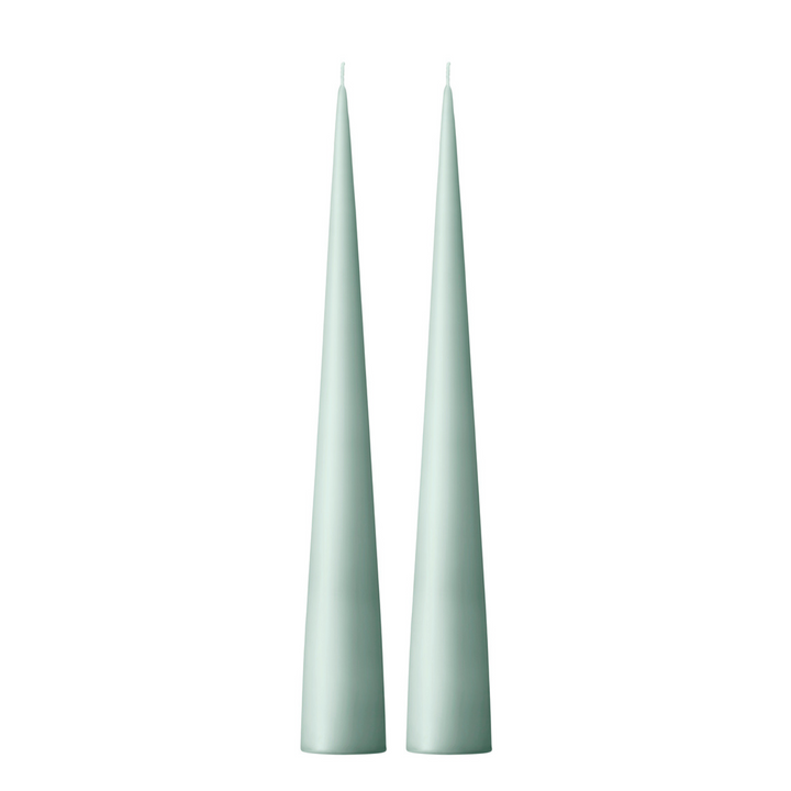 Cone Candles Sage Green Set of 2 in Giftbox