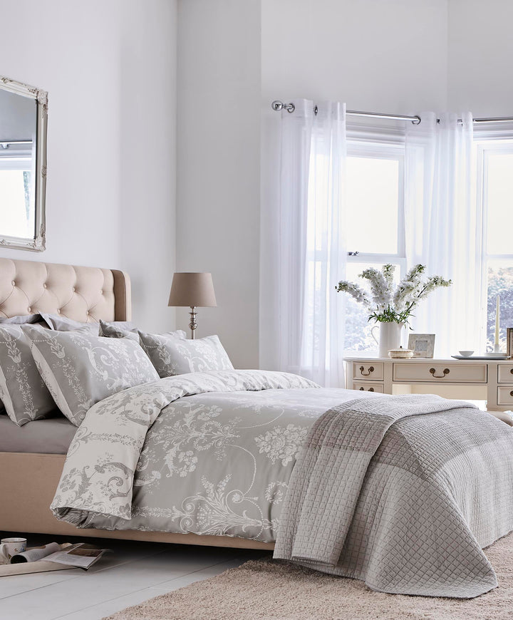 Josette Dove Grey Duvet Set