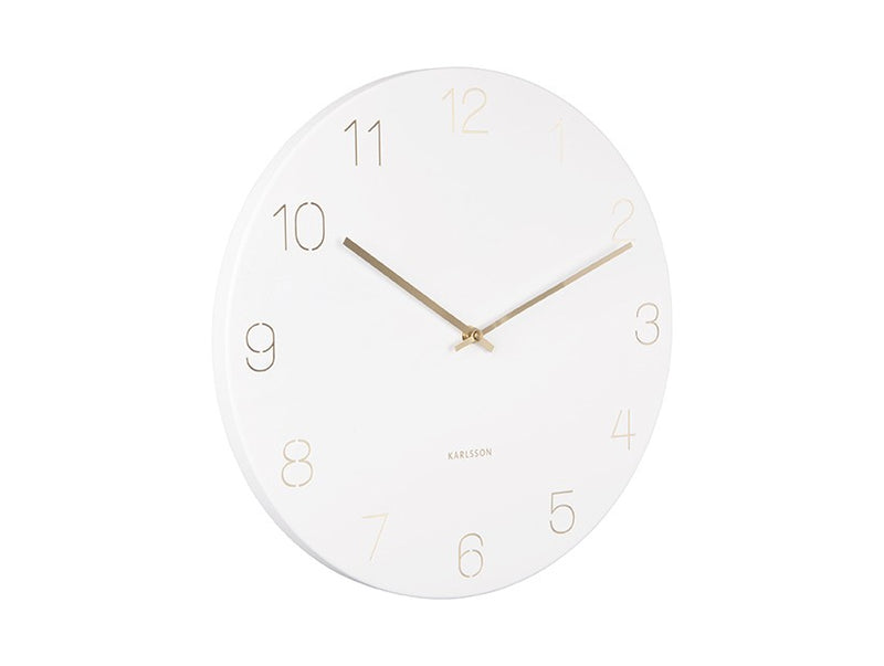 Charm Engraved Numbers Wall Clock