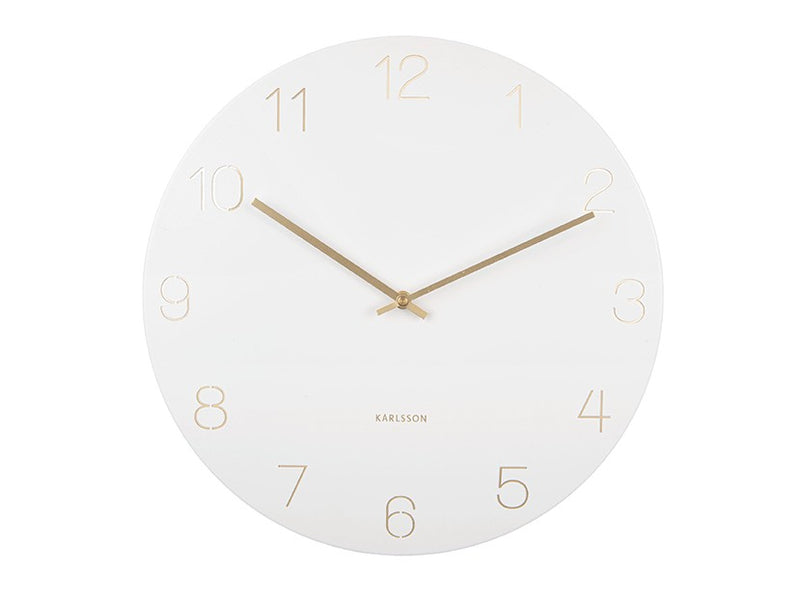 Charm Engraved Numbers Wall Clock