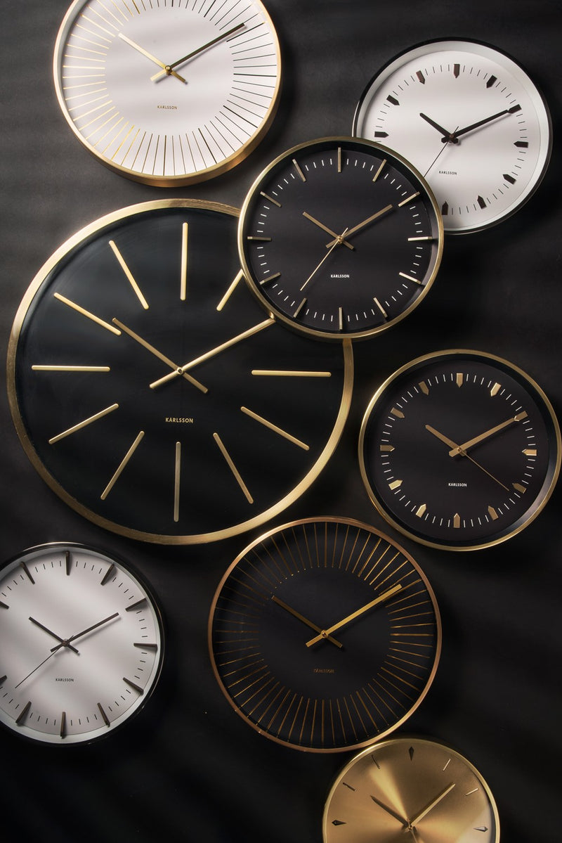 Gold Lines Wall Clock