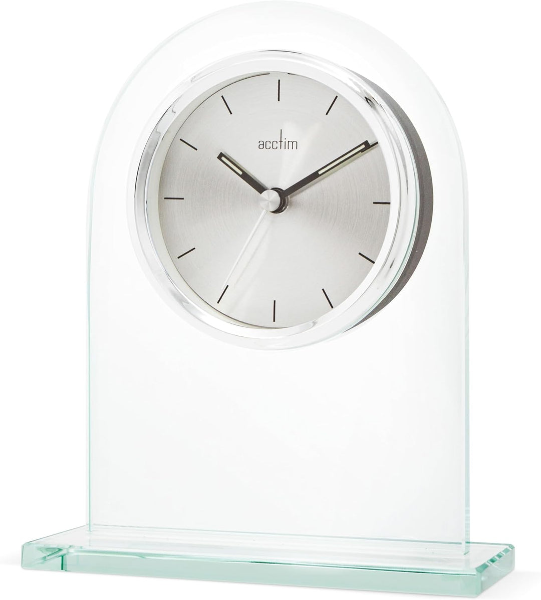 Ledburn Glass Mantel Clock with Luminous Hands