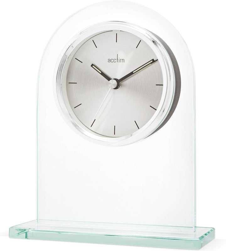 Ledburn Glass Mantel Clock with Luminous Hands