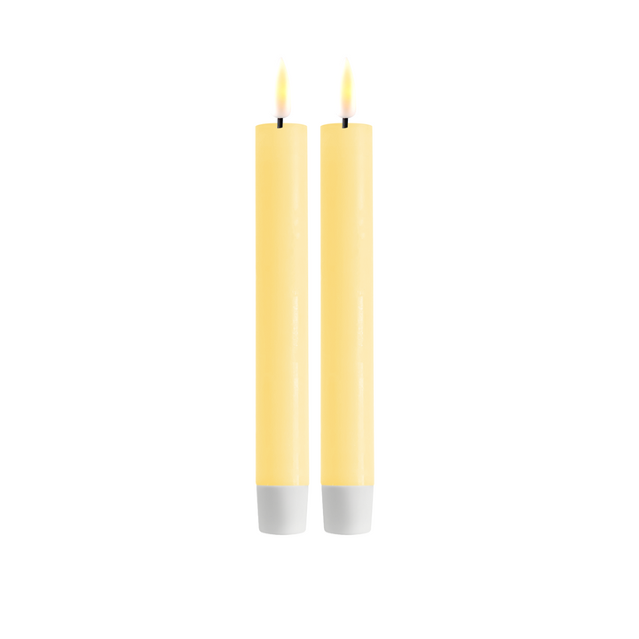Flameless LED Light Yellow Set of 2 Dinner Candles