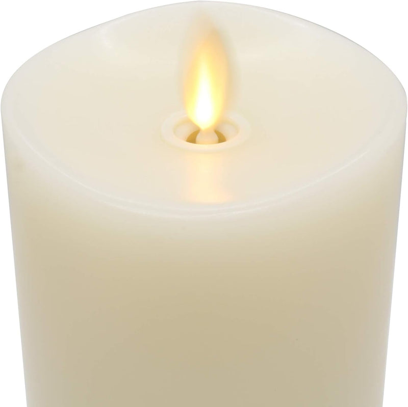 Flameless Ivory Wax Pillar Candle