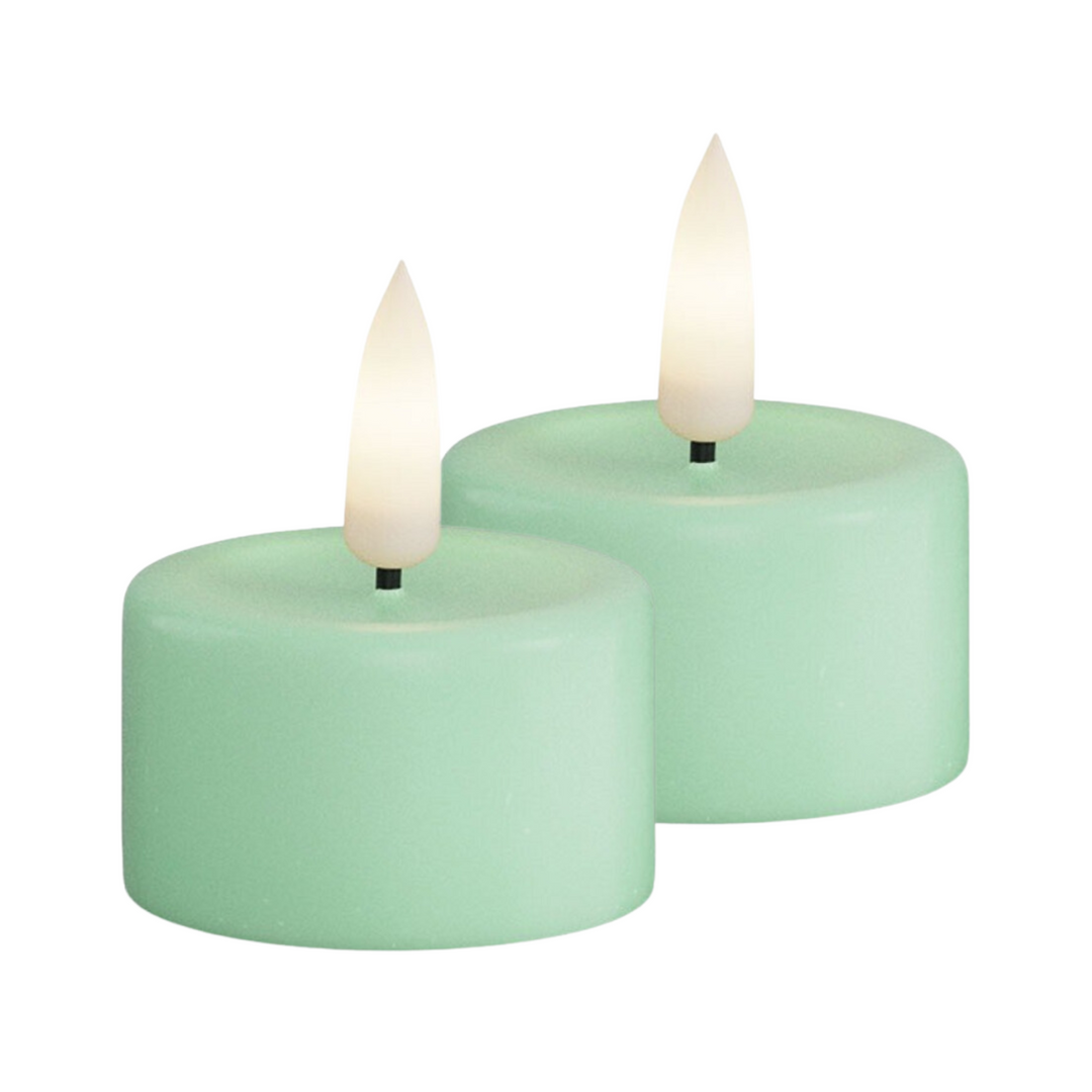 Flameless LED Mint Set of 2 Tealights