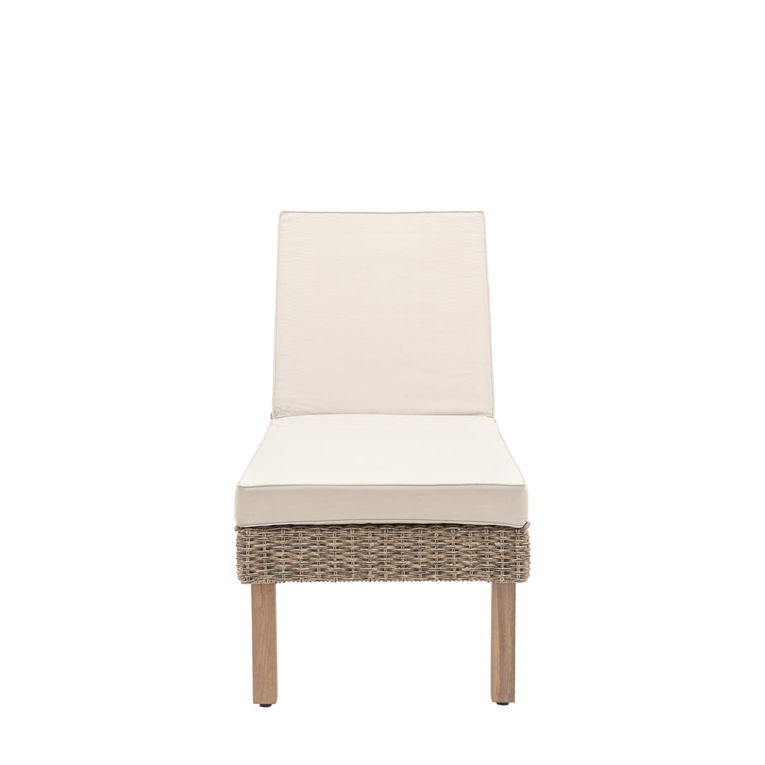 Avena Outdoor Rattan Sun Lounger with Adjustable Backrest