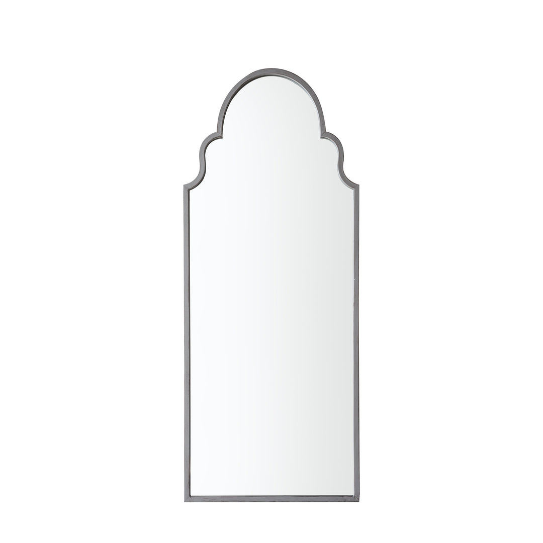Tilmanstone Outdoor Garden Mirror in Vintage Grey Arched Design