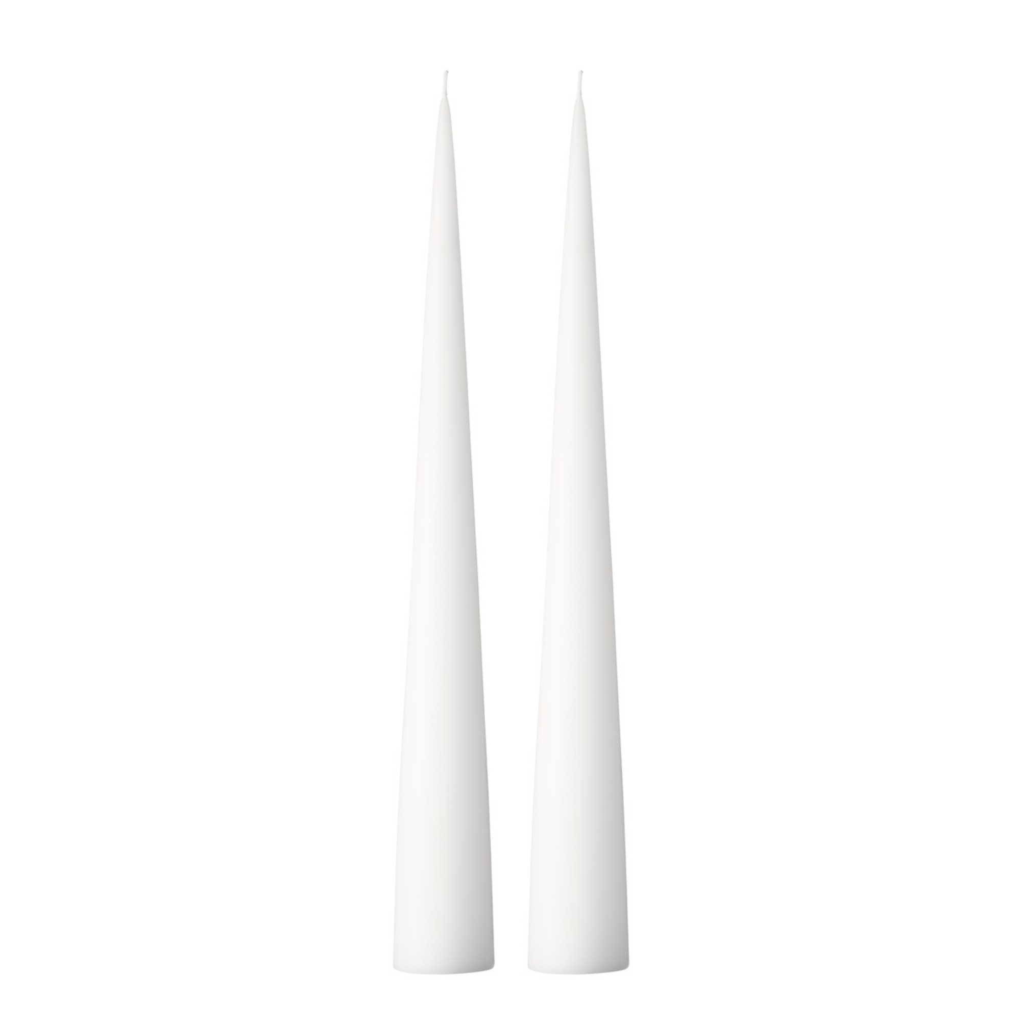 Cone Candles White Set of 2 in Giftbox