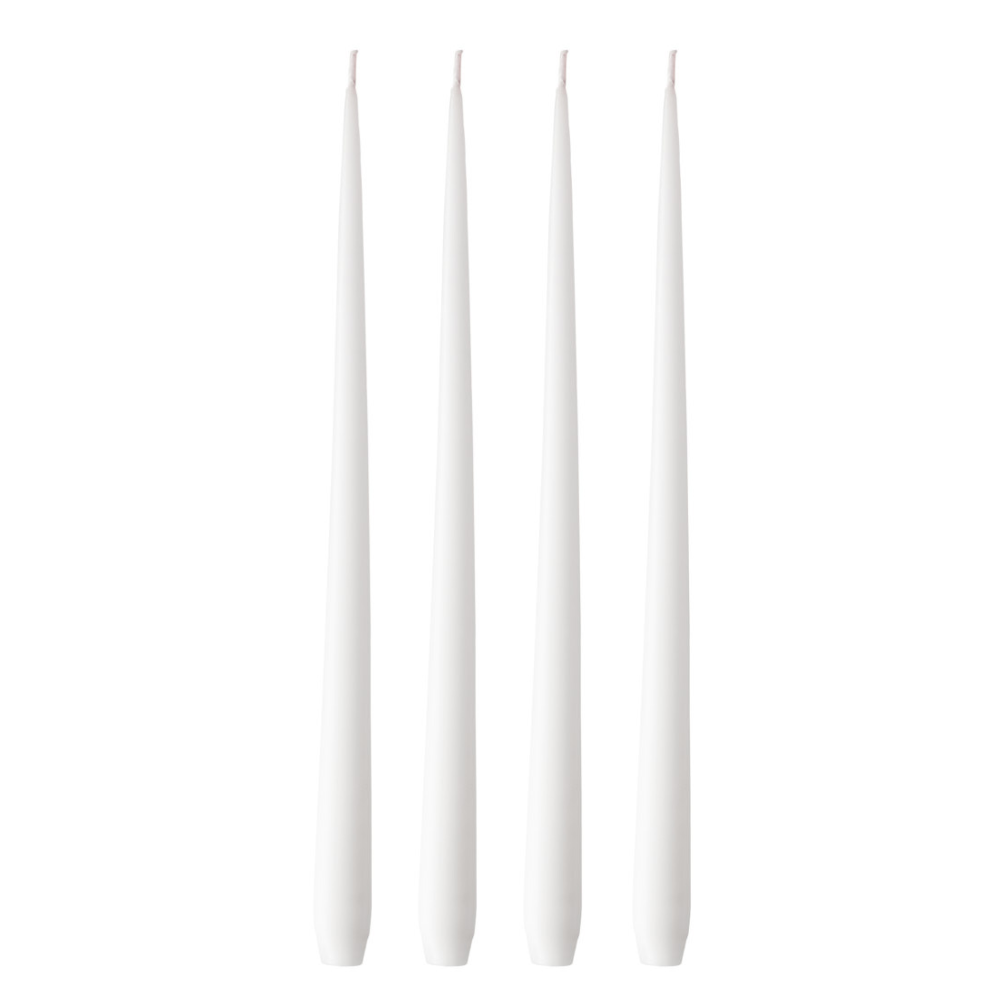 Dinner Taper Candles White Set of 4 in Giftbox