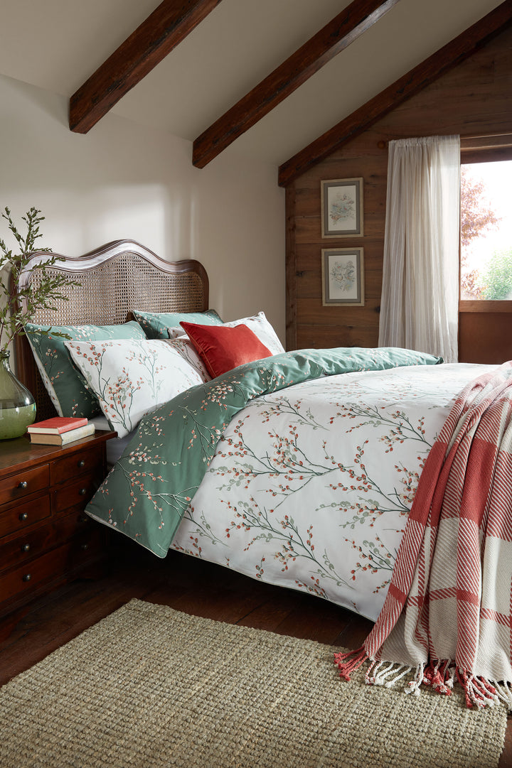 Pussy Willow Fern Green Duvet Set