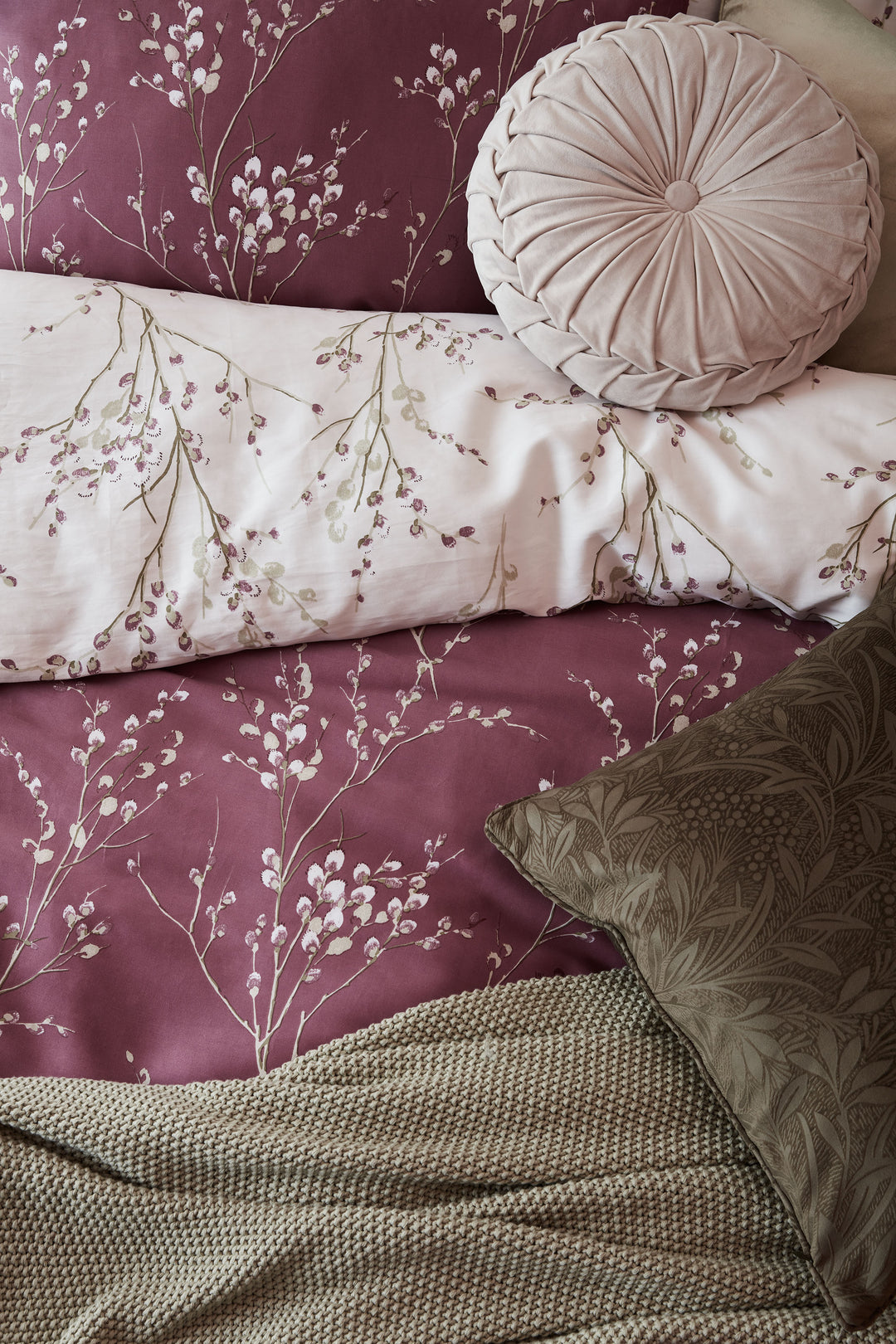 Pussy Willow Plum Purple Duvet Set