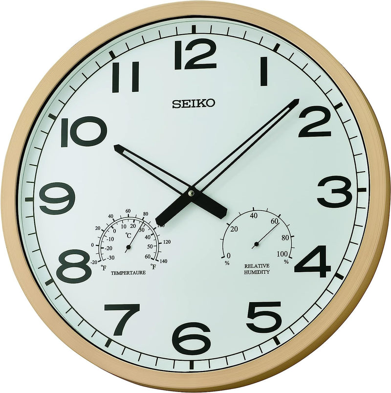 Seiko Hygrometer Temperature Wall Clock