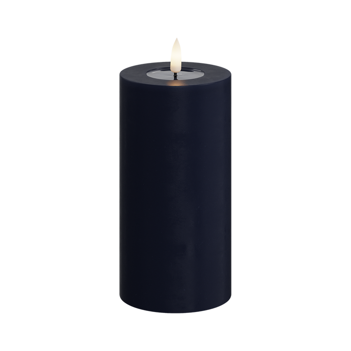 Flameless LED Royal Blue Wax Pillar Candle