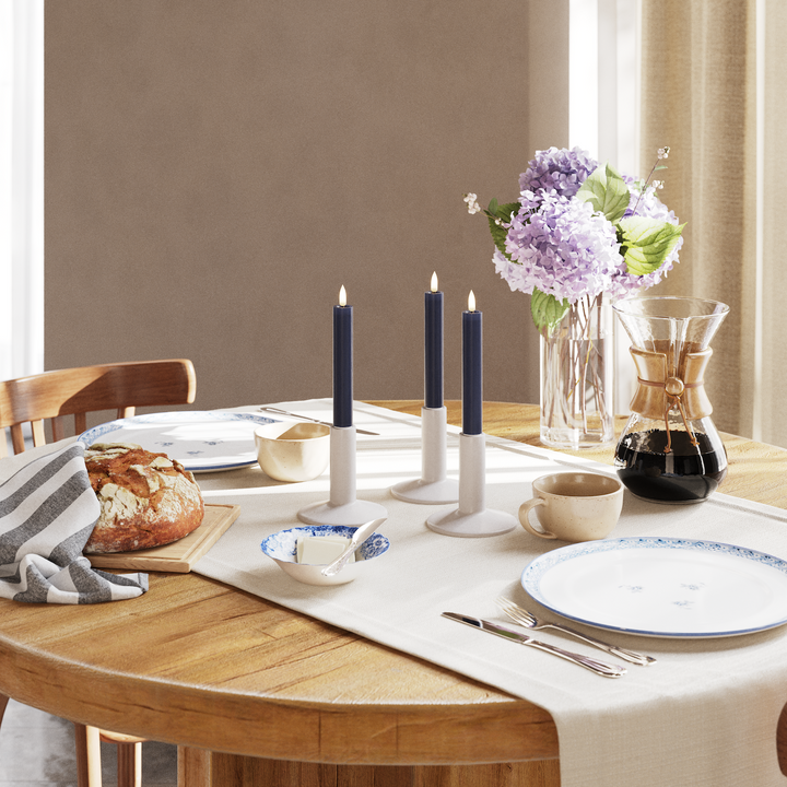 Flameless LED Royal Blue Wax Pillar Candle